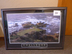 lot 82 image: Challenge Framed Golf Print