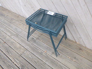 lot 114 image: 3 Small Outdoor Tables