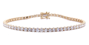 Sparkling 5.00 Carat Diamond Classic Tennis Bracelet in 14k Yellow Gold $8,999 Retail VIDEO