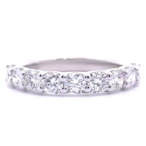 1.45 Carat Diamond Semi-Eternity Ring in 14k White Gold Fine Quality & Craftsmanship $3,440 Retail VIDEO