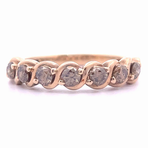 0.35 Carat Diamond Ribbon Ring in Yellow Gold