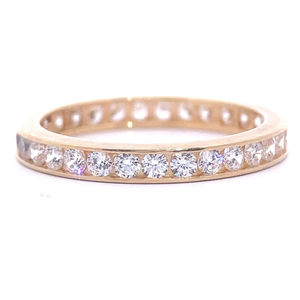 Sparkling Cubic Zirconia Full Eternity Ring in 14k Yellow Gold