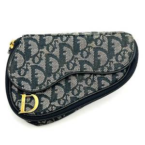 Christian Dior Monogram Canvas Saddle Pouch $600 Retail