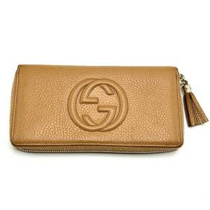 Gucci Interlocking G Leather Wallet in Tan $650 Retail