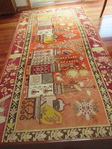 Handwoven Vintage Rug  Warm & Elegant Statement Piece with tag