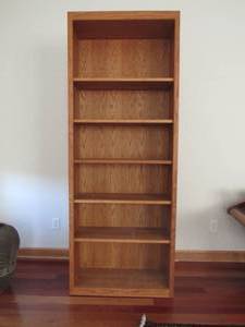 Solid Oak Tall Bookcase  Adjustable & Versatile Storage Solution