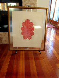 Framed Art by Andr Enard (1988)  Signed Floating Framed Artwork, 26 W x 29 L