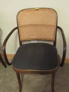 Josef Hoffmann Style Bentwood Cane Chair