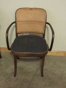 Josef Hoffmann Style Bentwood Cane Chair