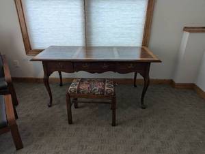 3 drawer writing Desk with Queen Anne Legs