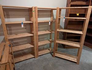 wood storgage shelving
