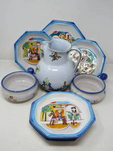 Italian Pottery serveware  8 pieces