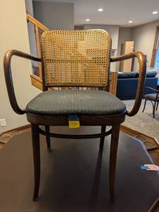 .Josef Hoffmann Style Bentwood Cane Chair