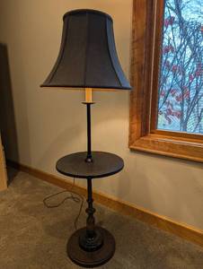 MCM Floor lamp with Silk Shade