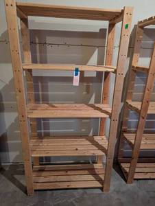 Storage wood shelving