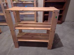 Small storage rack wood