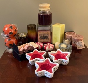 lot 77 image: Variety of New and Used Candles