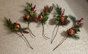 lot 42 image: Faux Greenery with Ornament and Berries