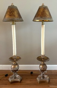 lot 27 image: Two Luxurious Tall Table Lamps