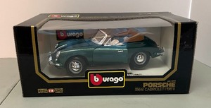 lot 173 image: New Burago Porsche Cabriolet 356B 118 Scale Model Car