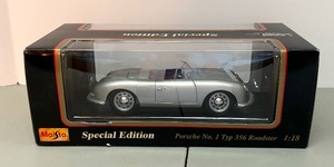 lot 206 image: New Maisto Porsche No. 1 356 Roadster 118 Scale Model Car