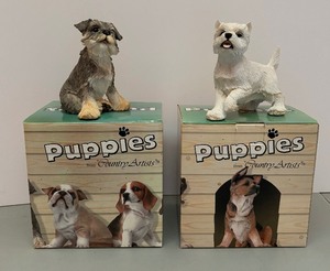 lot 210 image: Two Puppies by Country Artists Figurines
