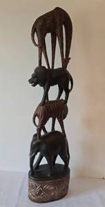 lot 122 image: Unique Wooden African Animal Sculpture