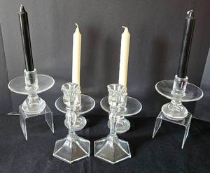 lot 182 image: Collection of Glass Candlesticks
