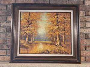 lot 29 image: Vintage Phillip Contrell Autumn Landscape Oil