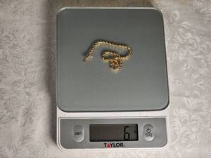lot 3 image: 14K Yellow Gold Rope Bracelet  6g  8 inches