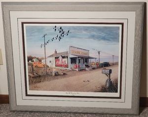 lot 79 image: SIGNED Les Kouba Fine Art Naturalist Print - By the Country Store