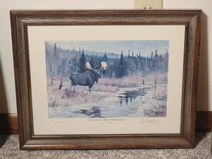 lot 72 image: SIGNED Les Kouba Fine Art Naturalist Print - November in Border Lake County