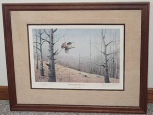 lot 70 image: SIGNED Les Kouba Fine Art Naturalist Print - Leaving the Cut-over