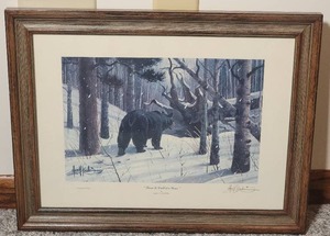 lot 47 image: SIGNED Les Kouba Fine Art Naturalist Print - Time to Call it a Year