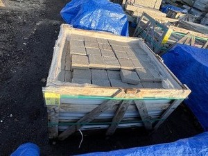 2000 LBS Natural Cleft Cobbles  2 x 6 x 6. Tag reads 45L x 45W