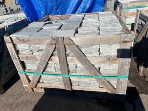 2500 LBS Natural Cleft Cobbles 2 x 6 x 8 Tag reads 48 x 40W