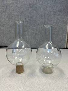 2 - 500ml Borsilicate 4260 Boiling Flasks, Brand New