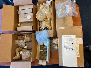 ASSORTED LOT - Comes with, Evap Dishes, Crucibles, Graduated Cylinders, Test Tubes, Test Trays. $300 VALUE