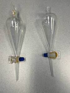 2 - 125ml Sepratory Funnels, One With Top Stopper, One Without