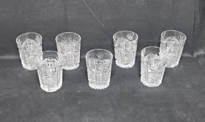 lot 20 image: Set of 8 Vintage Cut Glass Tumblers - Elegant Design