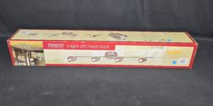 lot 13 image: Innova Lighting 4 Light LED Fixed Track - Satin Nickel Finish (untested)