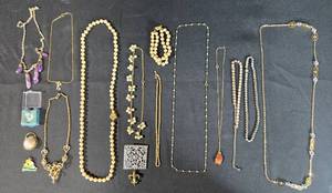 lot 92 image: Assortment of Vintage Jewelry - Necklaces, Bracelets & More