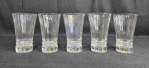 lot 97 image: Set of 5 Vintage Crystal Drinking Glasses - Elegant Design