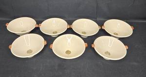 lot 108 image: Set of 7 Vintage Serving Bowls with Decorative Handles