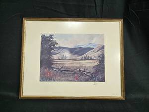 lot 115 image: Tim Hertel Signed Limited Edition Art Print - Mountain Landscape #15300