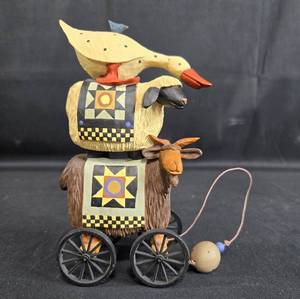 lot 143 image: Williraye Studio Stacked Pull Toy - Duck and Sheep Design - 2007