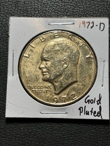 1972-D Eisenhower Dollar Gold Plated