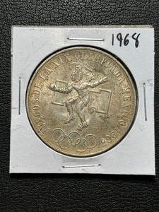 1968 25 Peso Silver Olympic Coin