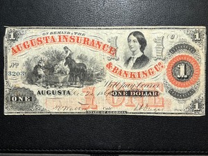 Augusta Insurance & Banking Company $1 Dollar Note