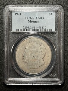 1921 Morgan Dollar PCGS AG3